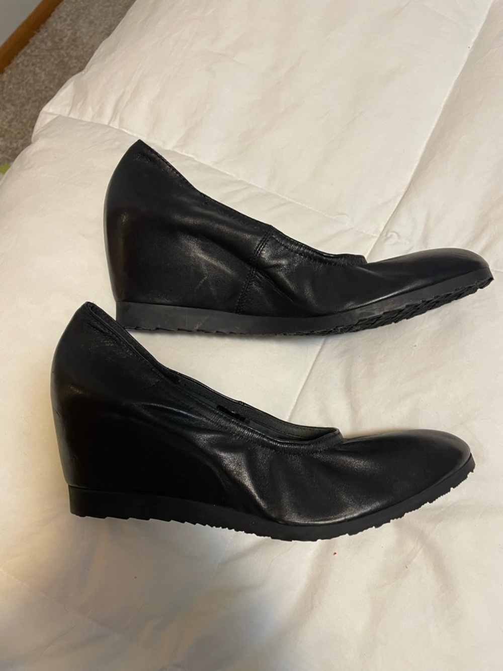Fred Segal Feet Black Wedge Sz 40 or 9 US